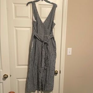 Elegant Black and White Checkered Pantsuit